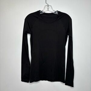 Lululemon Athletica Swiftly Tech Long Sleeve Shirt Top Womens 6 Black